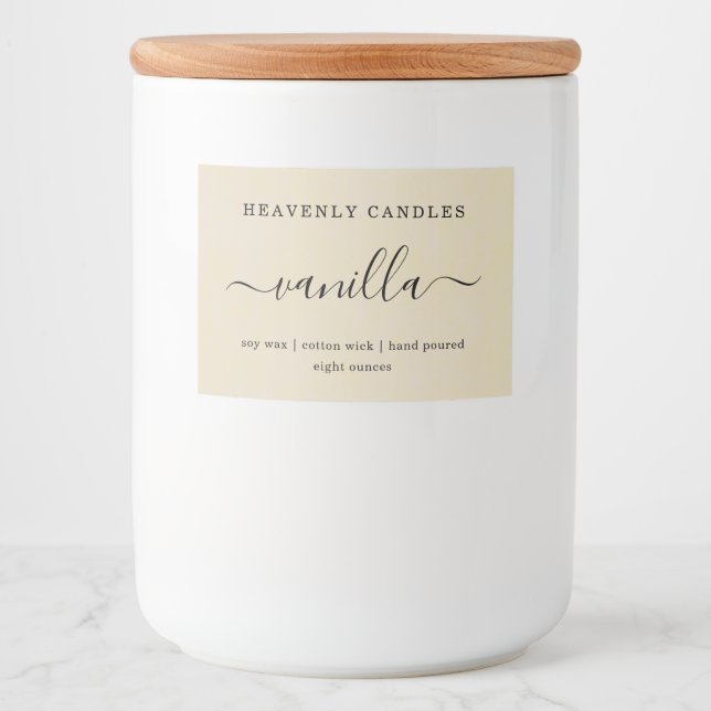 Simple Homemade Candle Sticker Labels (Front)