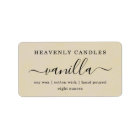 Simple Homemade Candle Sticker Labels