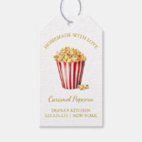 Simple Homemade Caramel Popcorn Hang Tag l White