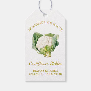 Simple Homemade Cauliflower Pickle Hang Tag White