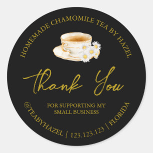Simple Homemade Chamomile Tea Thank You Label