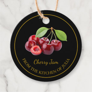 Simple Homemade Cherry Jam Hang Tag