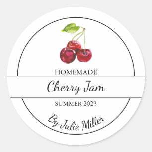 Simple Homemade Cherry Jam Label