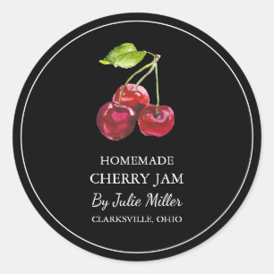 Simple Homemade Cherry Jam Label