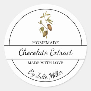 Simple Homemade Chocolate Extract Label