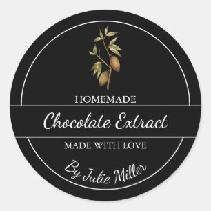 Simple Homemade Chocolate Extract Label