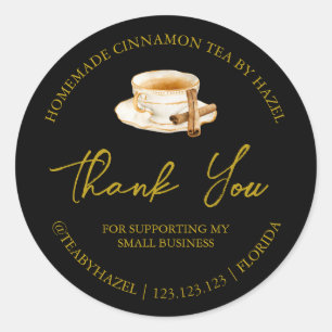 Simple Homemade Cinnamon Tea Thank You Label