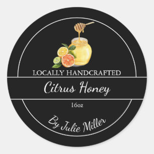 Simple Homemade Citrus infused Honey Label