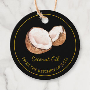 Simple Homemade Coconut Oil Hang Tag l Black