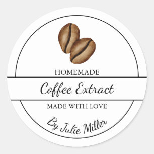 Simple Homemade Coffee Extract Label