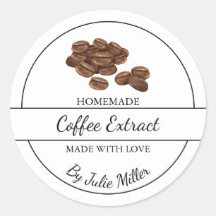 Simple Homemade Coffee Extract Label