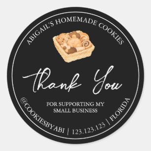 Simple Homemade Cookies Thank You Label
