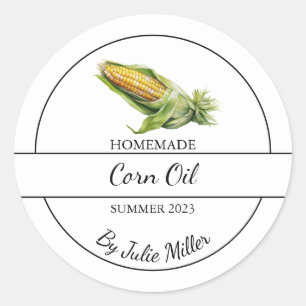 Simple Homemade Corn Oil Label