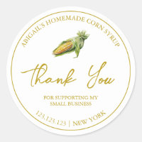 Simple Homemade Corn Syrup Thank You Label