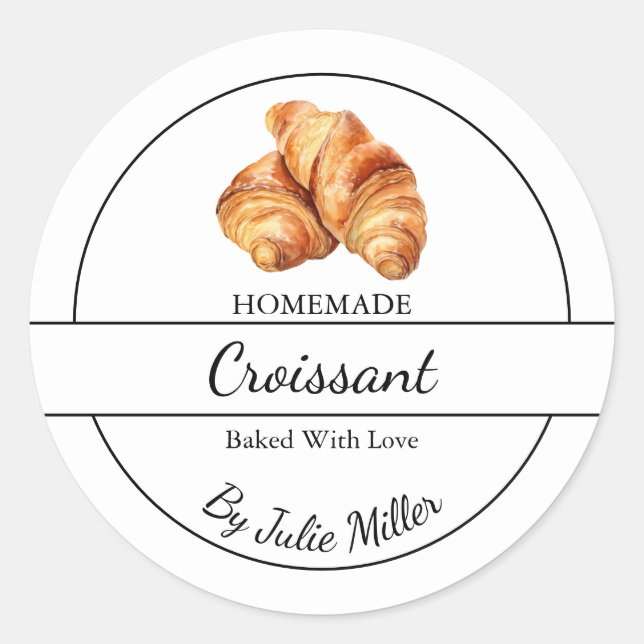 Simple Homemade Croissant Label (Front)