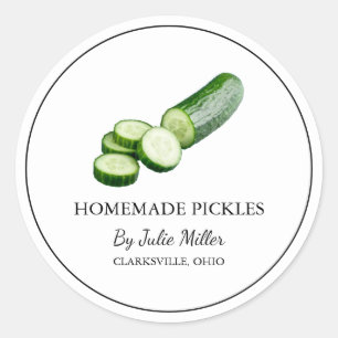 Simple Homemade Cucumber Pickles Label