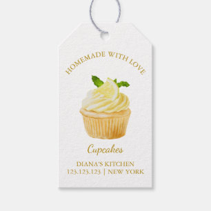 Simple Homemade Cupcake Dessert Hang Tag White