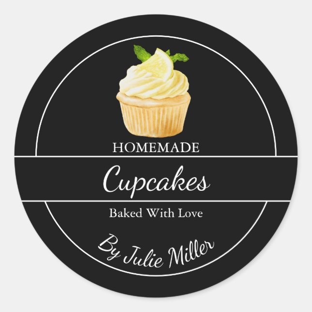 Simple Homemade Cupcakes Label (Front)
