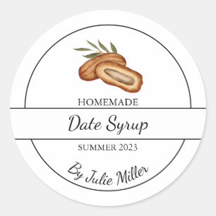 Simple Homemade Date fruit Syrup Label