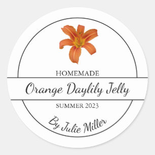 Simple Homemade Daylily Jelly Label