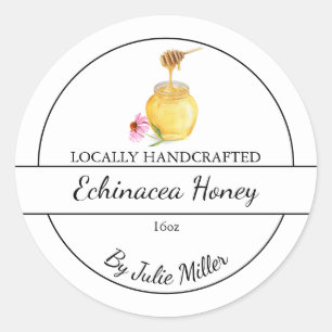 Simple Homemade Echinacea infused Honey Label