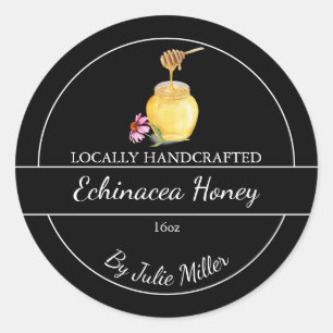 Simple Homemade Echinacea infused Honey Label
