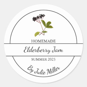 Simple Homemade Elderberry Jam Label