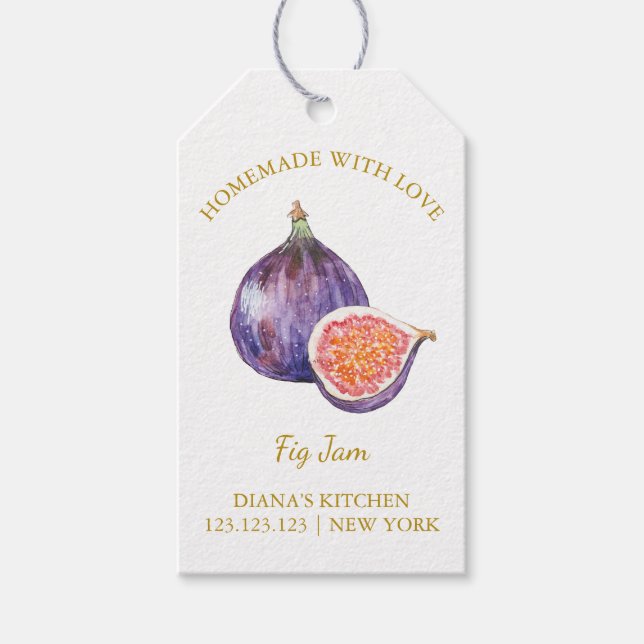 Simple Homemade Fig Jam Hang Tag l White (Front)