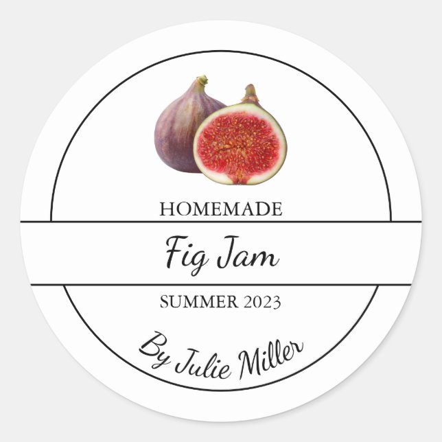 Simple Homemade Fig Jam Label (Front)