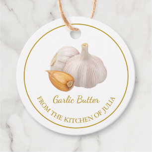 Simple Homemade Garlic Butter Hang Tag l White