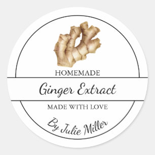 Simple Homemade Ginger Extract Label