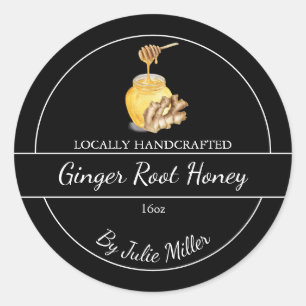 Simple Homemade Ginger infused Honey Label