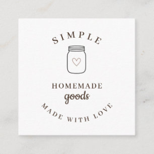 Simple Homemade Goods Cottage Made with Love Enclosure Card