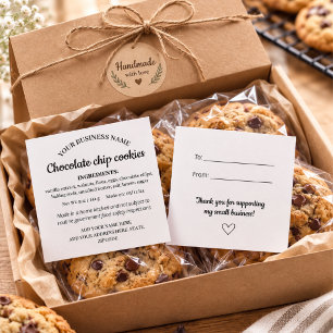 Simple Homemade Goods Product Insert Card