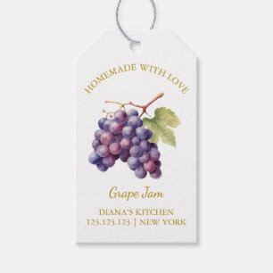 Simple Homemade Grape Jam Hang Tag l White