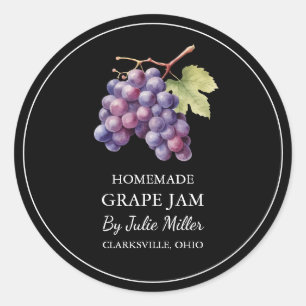 Simple Homemade Grape Jam Label