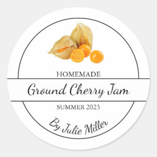 Simple Homemade Ground Cherry Jam Label