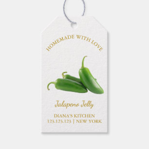 Simple Homemade Jalapeno Jelly Hang Tag   White