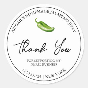 Simple Homemade Jalapeno Jelly Thank You Label