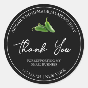 Simple Homemade Jalapeno Jelly Thank You Label