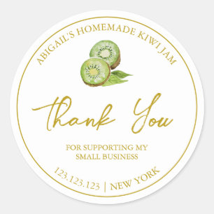 Simple Homemade Kiwi Thank You Label