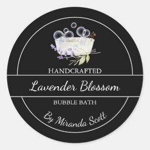 Simple Homemade Lavender Bubble Bath Label