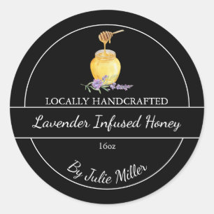 Simple Homemade Lavender infused Honey Label
