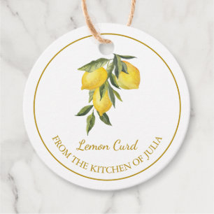 Simple Homemade Lemon Curd Hang Tag l White
