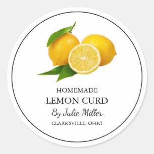 Simple Homemade Lemon Curd Label