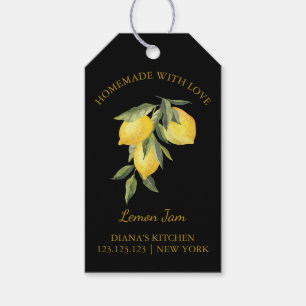 Simple Homemade Lemon Jam Hang Tag l Black
