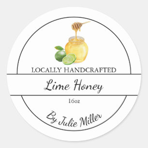 Simple Homemade Lime infused Honey Label