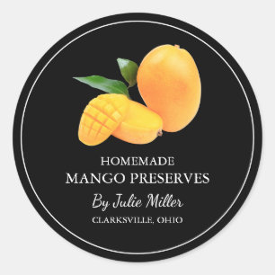 Simple Homemade Mango Preserves Label