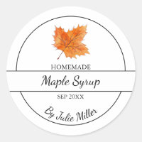 Simple Homemade Maple Syrup Label