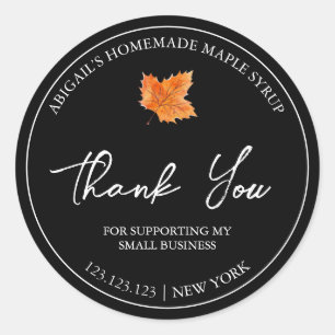 Simple Homemade Maple Syrup Thank You Label